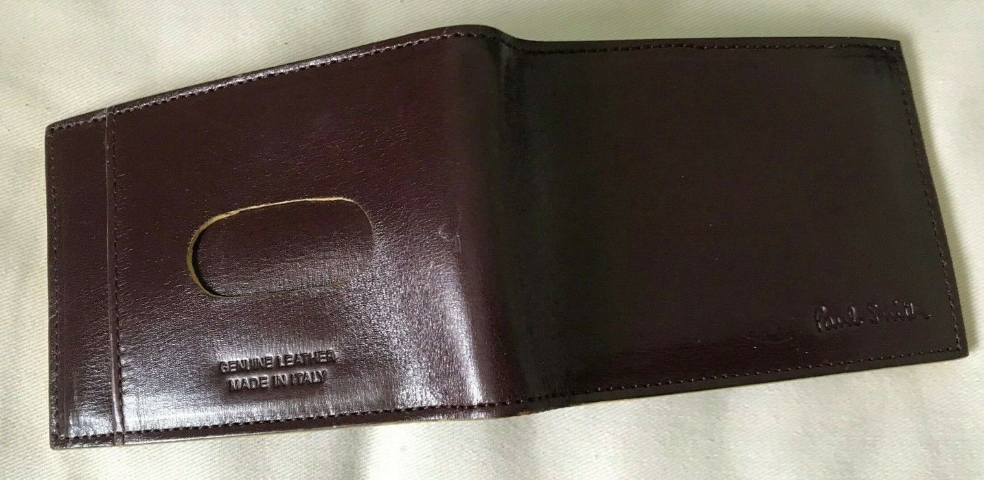 Paul Smith wallet travel pass Brown with yellow edging