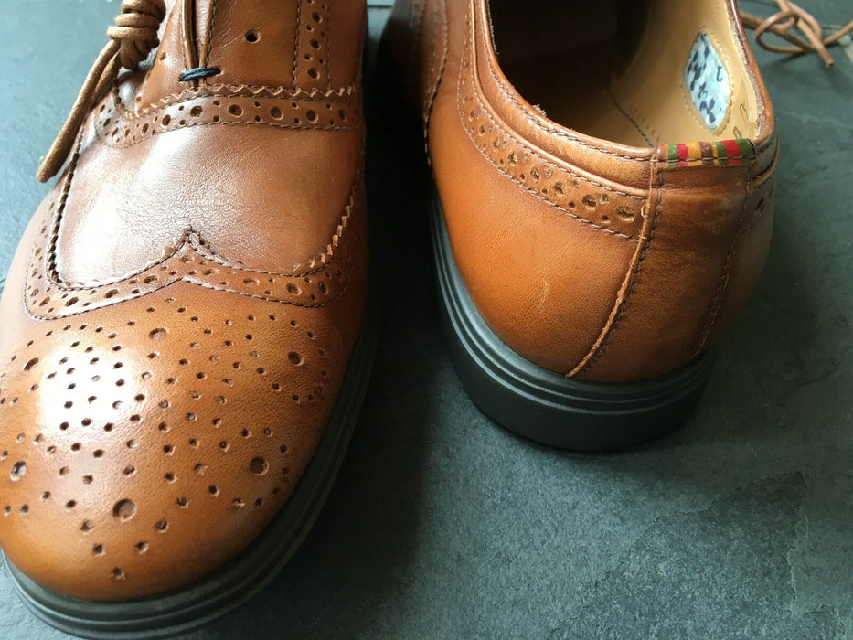 Paul Smith Shoes "PS Collection" TAN Leather Carson Oxford Brogue  UK 7  EU 41