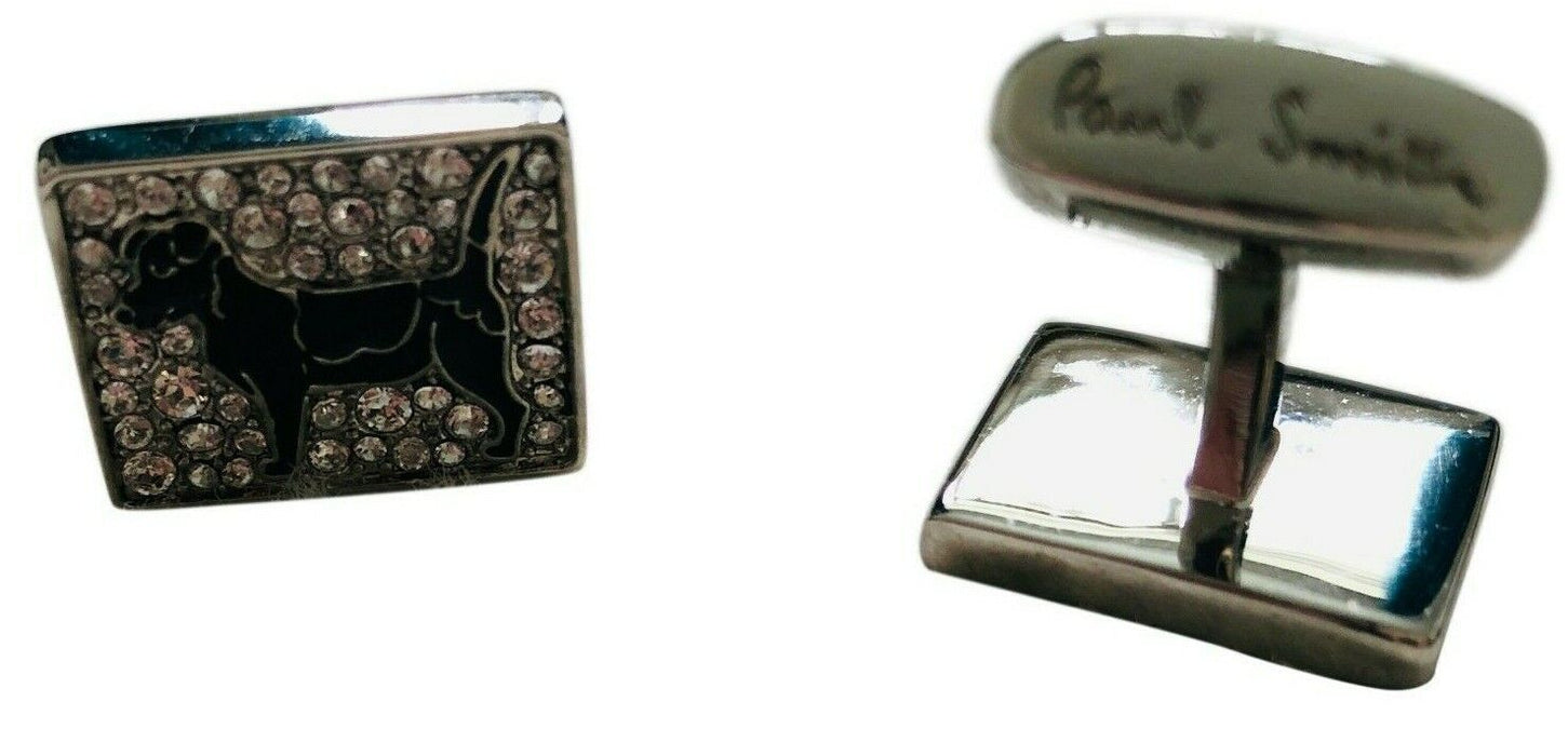 Paul Smith Cufflinks Square Crystal Dog