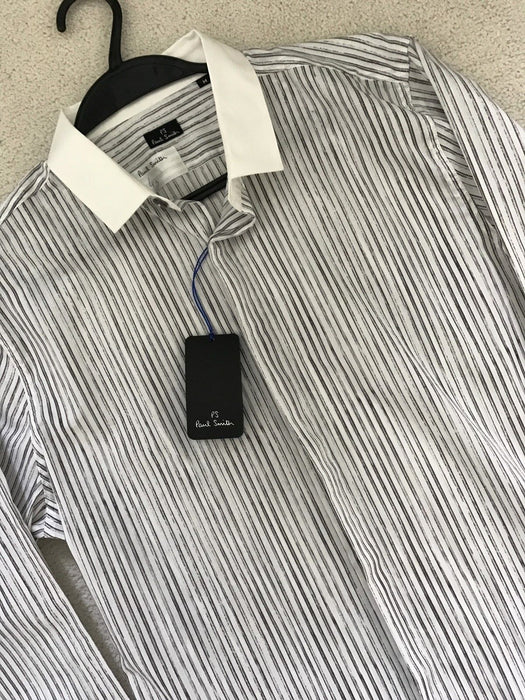 Paul Smith Shirt PS stripe Long Sleeve Casual Shirt contrast collar