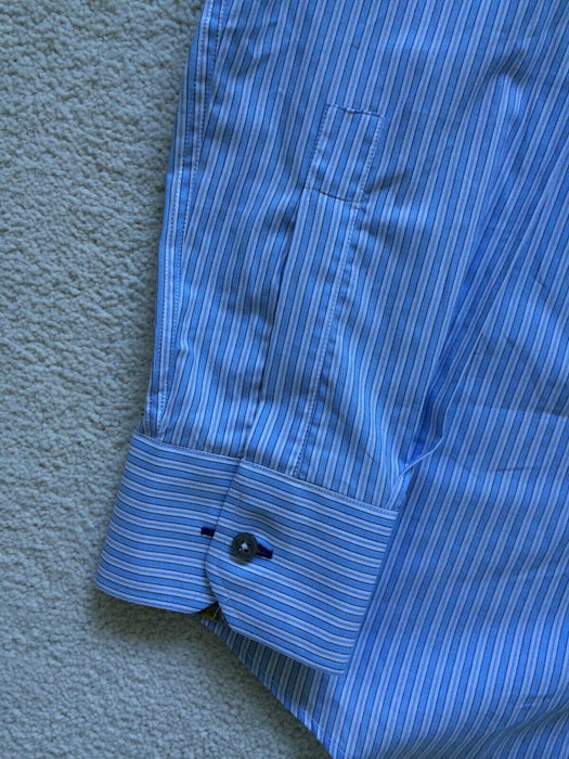 Paul Smith Shirt  LONDON LS Shirt Size 17 / 43 SLIM fit  p2p 22.5"