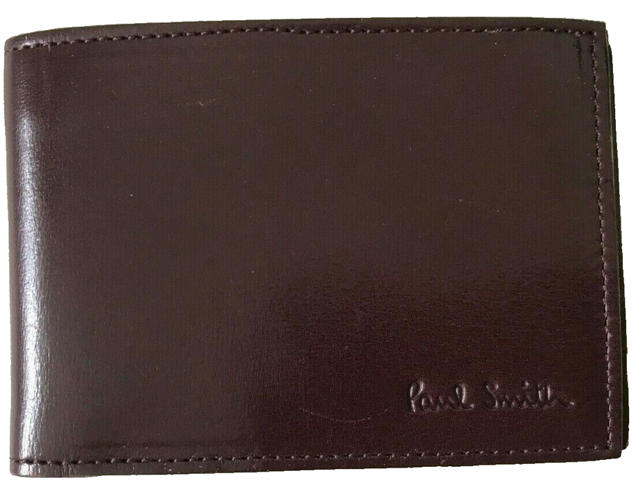 Paul Smith wallet travel pass Brown with yellow edging