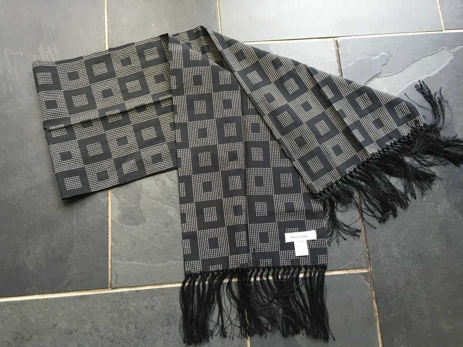 Paul Smith Scarf Gents Black / Grey 55% Cotton / 45% Viscose Evening Scarf.