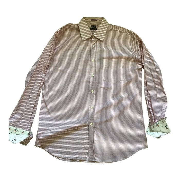 Paul Smith Shirt LONDON LS Classic fit  Dbl contrast Cuff 17 / 43 p2p 22.5"