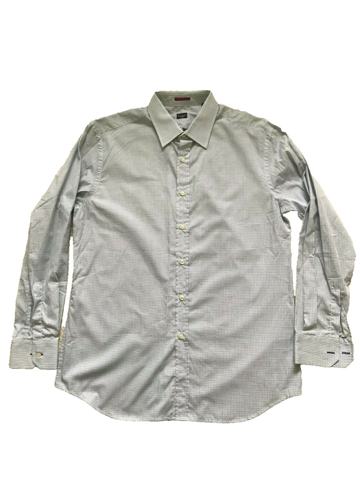 Paul Smith Shirt LONDON LS check Shirt  Size 17 / 43  SLIM fit p2p 22.5"