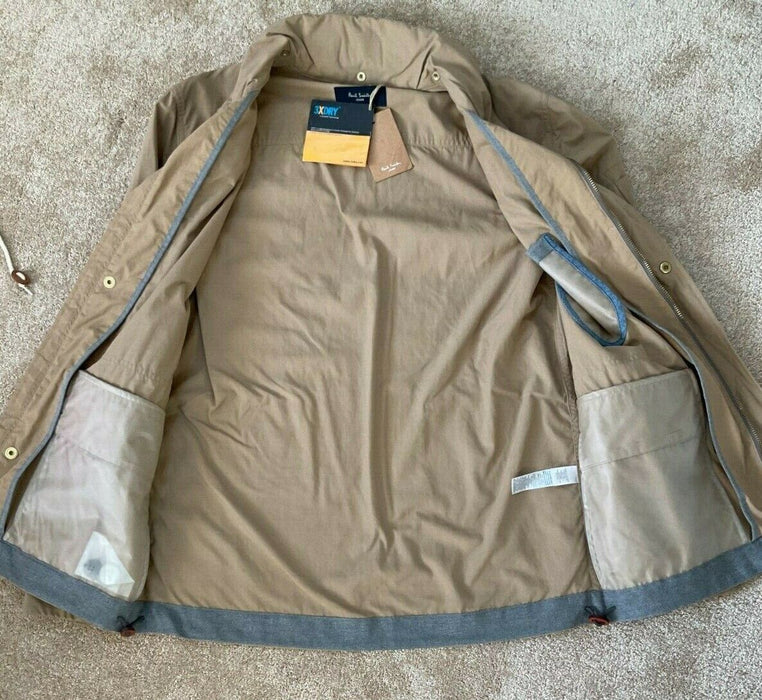 PAUL SMITH Jacket  Zip Fasten 3XDRY with concealed hood Sand colour  size S