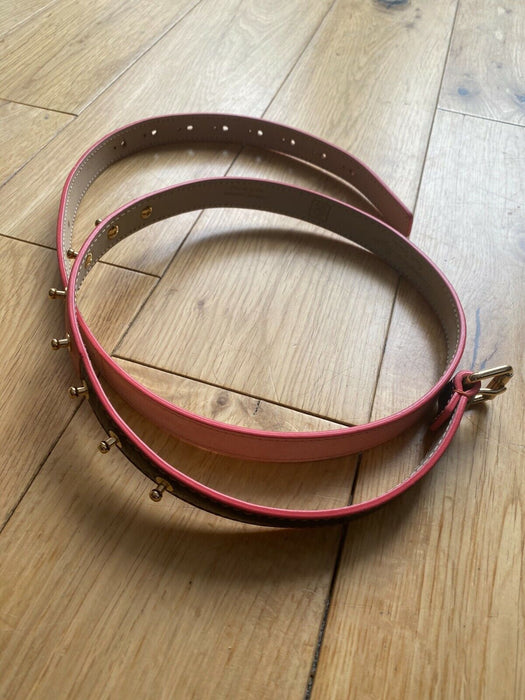 Paul Smith Women Salmon Pink studded  Belt   S  2cm width length 100cm