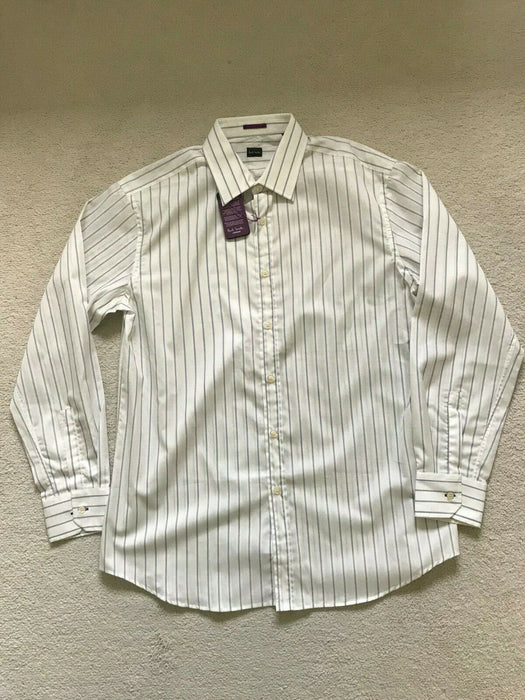 Paul Smith Shirt LONDON blue stripe LS Shirt  Size 16.5 / 42  p2p 22.5"