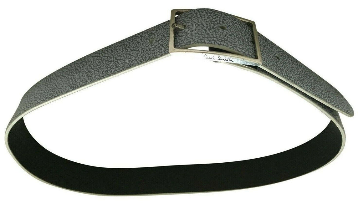 Paul Smith Belt Grained Leather Reversible Belt in Blue and Black 32 waist