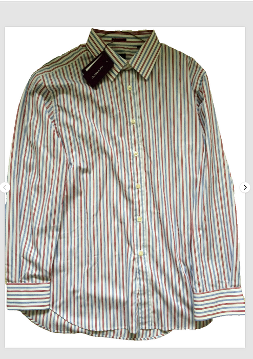 Paul Smith Shirt LONDON LS multi striped Classic  fit  17 / 43   p2p 22.5"