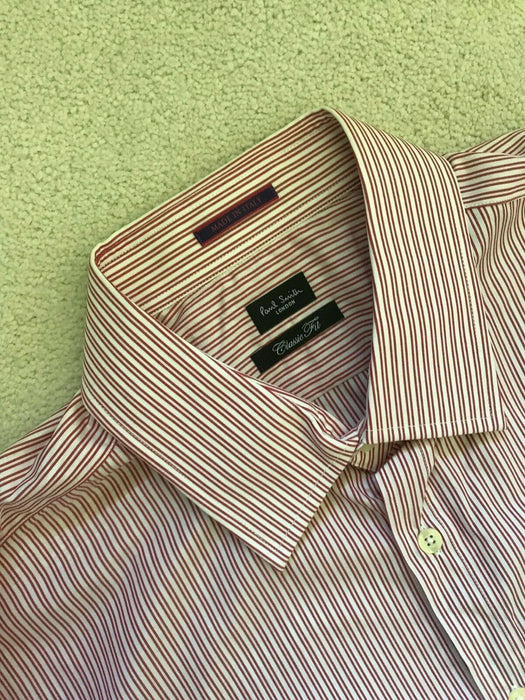 Paul Smith Shirt LONDON LS Shirt red  stripe contrast cuff