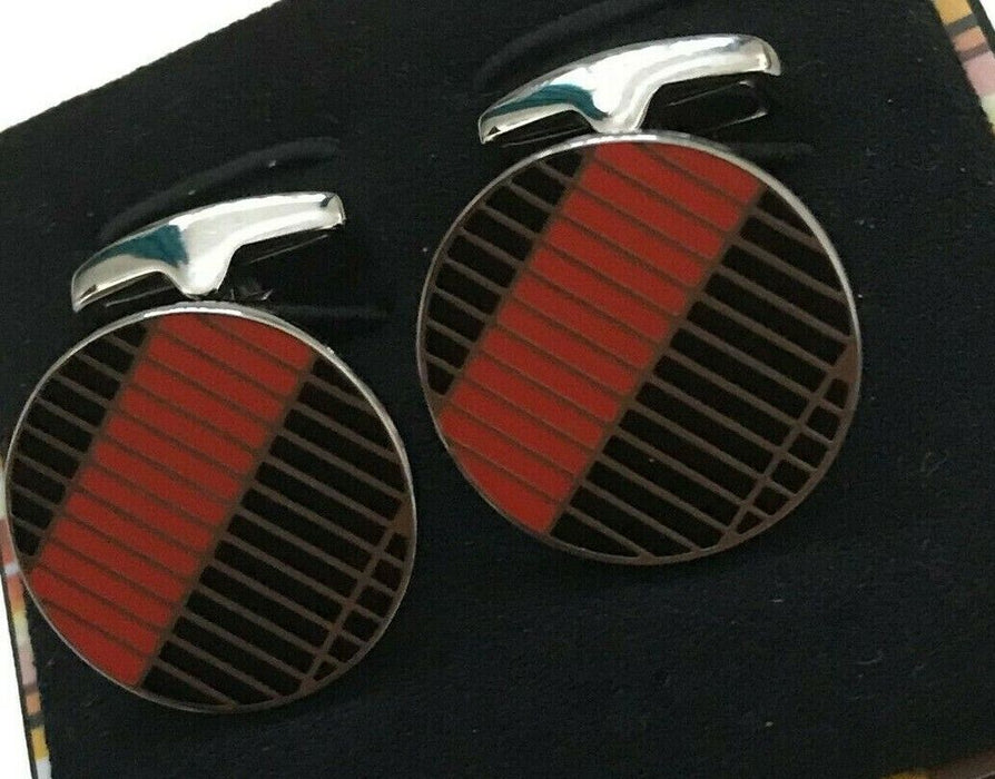 Red Blue Cufflinks Stripe Patterned cufflinks Paul Smith