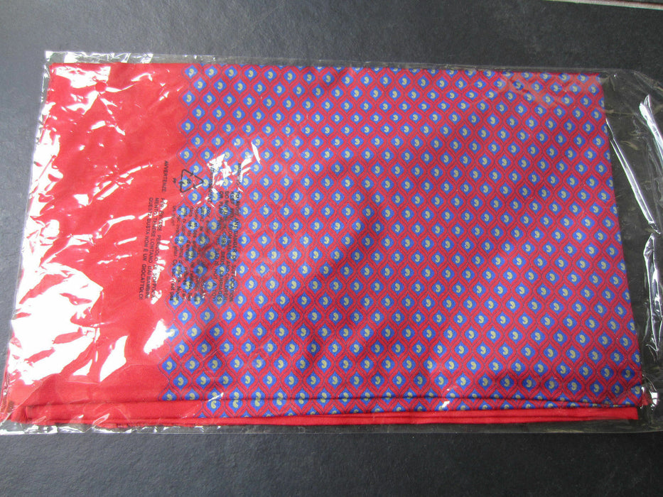 Paul Smith Scarf Women 100% Silk Scarf  Woven Silk Filigree Red/Blue