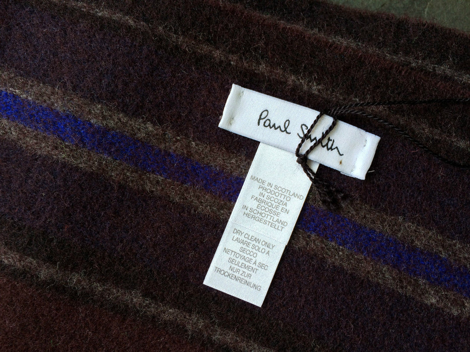 Paul Smith Scarf  100% Lambs Wool Thick Scarf