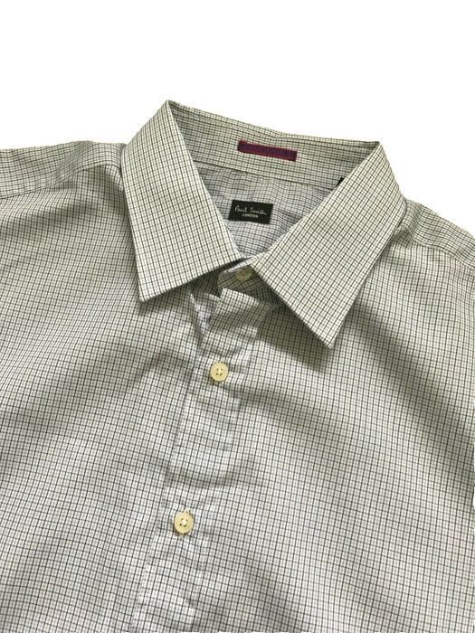 Paul Smith Shirt LONDON LS check Shirt  Size 17 / 43  SLIM fit p2p 22.5"