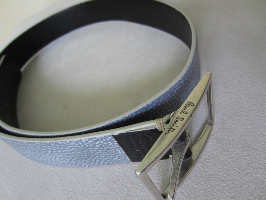 Paul Smith Belt Grained Leather Reversible Belt in Blue and Black 32 waist