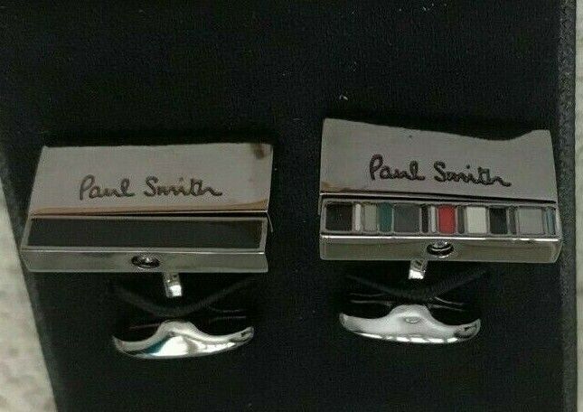 Paul Smith Cufflinks Twist  Multi Stripe and Block