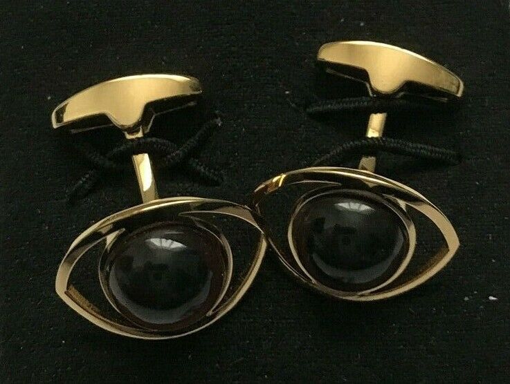 Paul Smith Cufflinks  Gold surround with Brown Eyes Cufflinks