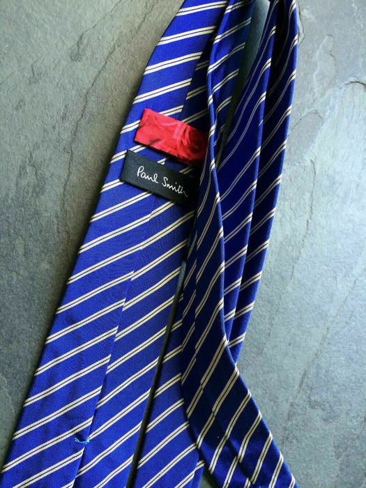 Paul Smith Tie 6cm width Blue White stripe Narrow Tie