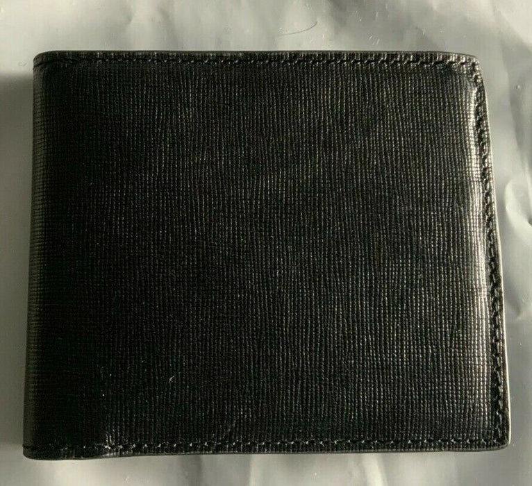 Paul Smith Wallet  Black Leather 8 Credit Card Billfold