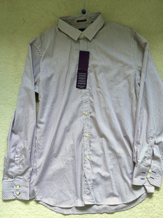 Paul Smith Shirt LONDON LS Shirt Size 17 / 43 SLIM fit  p2p 22.5"