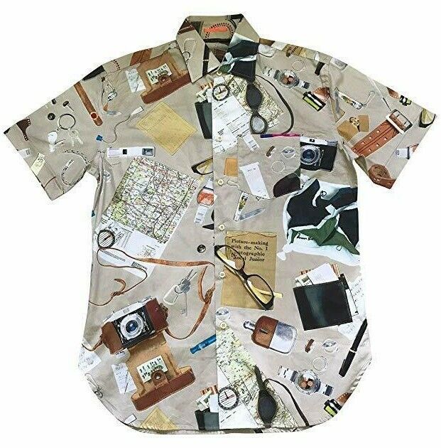 Paul Smith  Shirt Short Sleeve Travel Map shirt