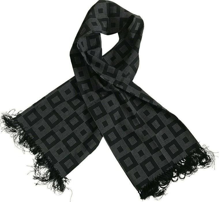 Paul Smith Scarf Gents Black / Grey 55% Cotton / 45% Viscose Evening Scarf.