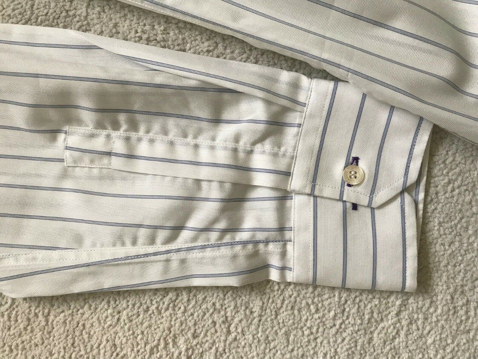 Paul Smith Shirt LONDON blue stripe LS Shirt  Size 16.5 / 42  p2p 22.5"