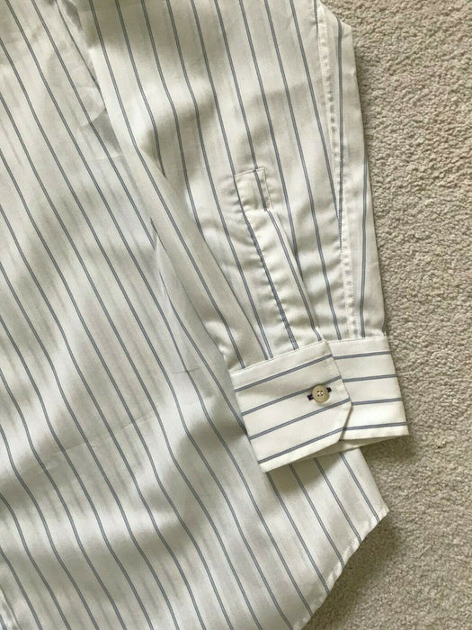 Paul Smith Shirt LONDON blue stripe LS Shirt  Size 16.5 / 42  p2p 22.5"