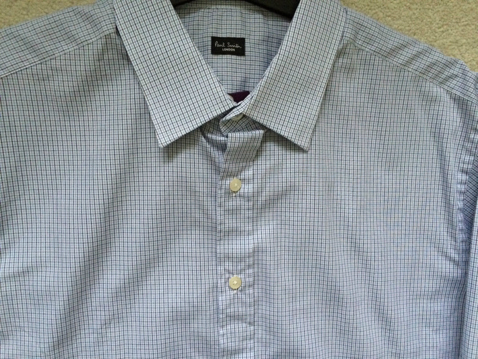 Paul Smith Shirt LONDON LS check Shirt Classic  fit  17 / 43  p2p 22.5"