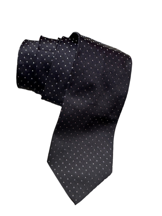 PAUL SMITH Silk TIE Black with pattern Polka Lining 8cm