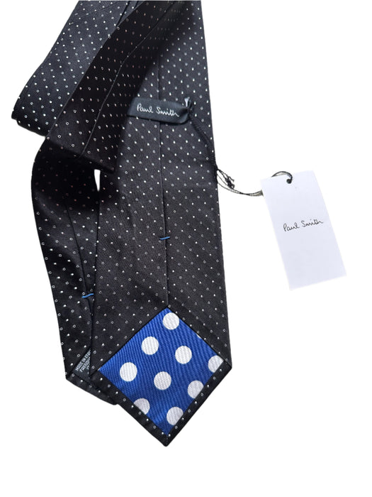 PAUL SMITH Silk TIE Black with pattern Polka Lining 8cm