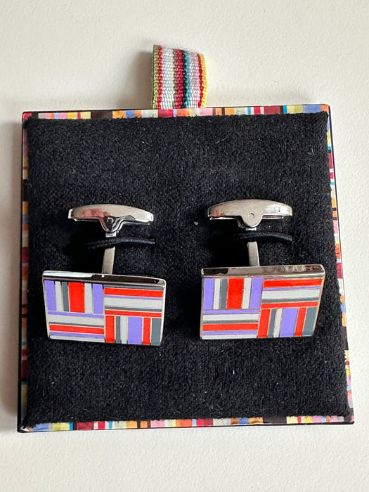 Paul Smith Cufflinks  FLAG Blue Red Grey