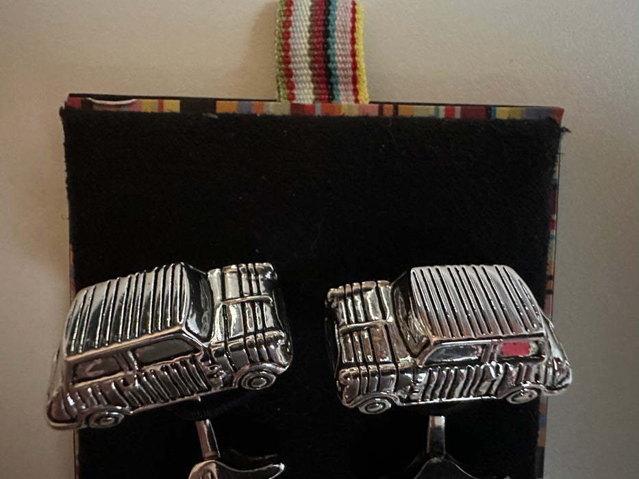 Paul Smith Cufflinks Multi stripe rectangle shape MINI Cufflinks