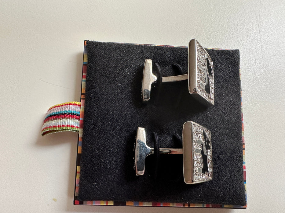 Paul Smith Cufflinks Square Crystal Doberman Dog