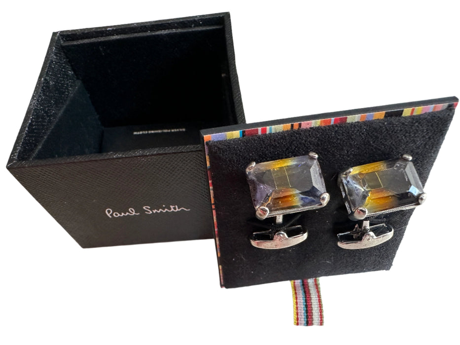 Paul Smith cufflinks blue  amber Light Refracting Cufflinks