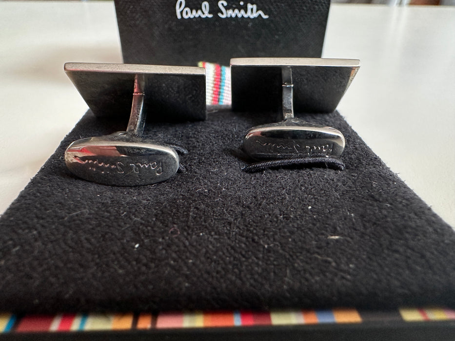 40 Forty birthday Blue Oblong "40" cufflinks Paul Smith