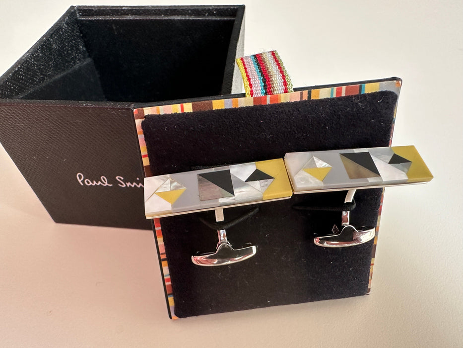 Paul Smith Cufflinks Patterned Stone Cufflinks