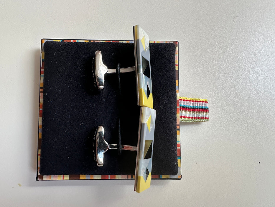 Paul Smith Cufflinks Patterned Stone Cufflinks