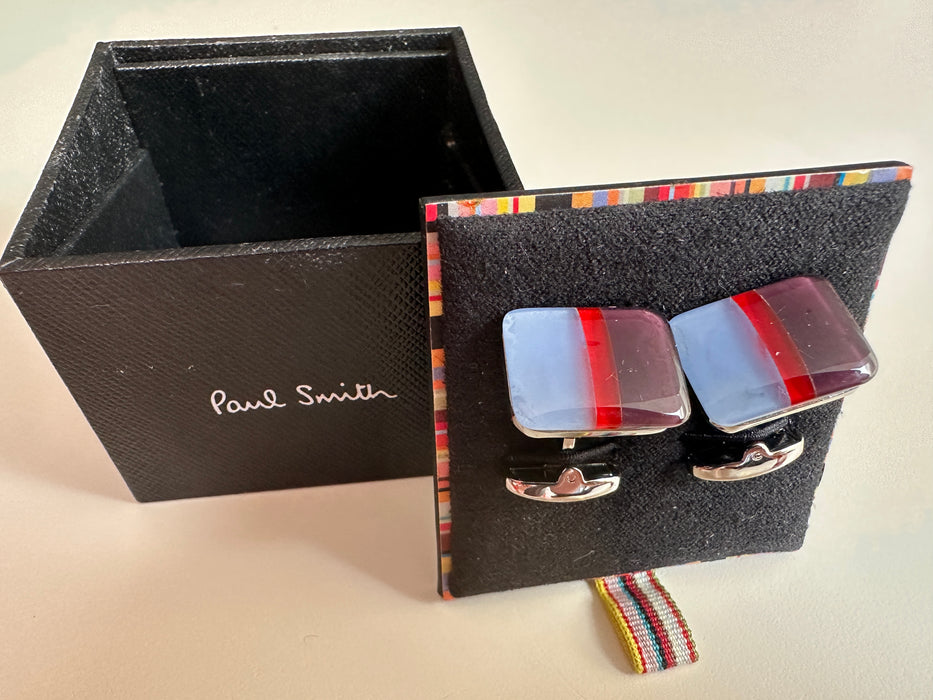 Paul Smith Cufflinks 3 stripe glazed.