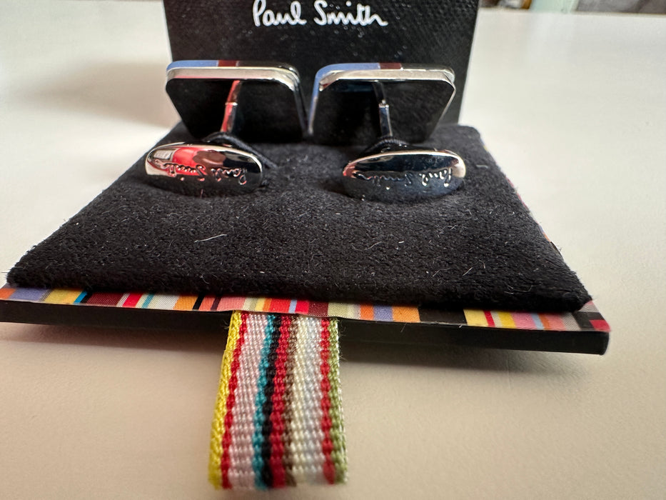 Paul Smith Cufflinks 3 stripe glazed.