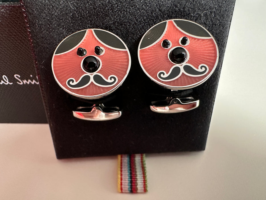 Moustache Face Cufflinks Paul Smith