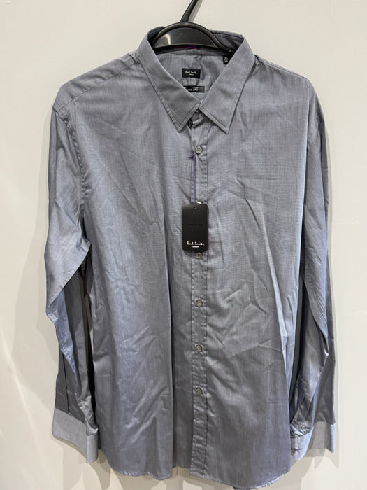 Paul Smith Grey Shirt | Tailored Fit | Pattern Cuff | 17.5 |London Collection 👔