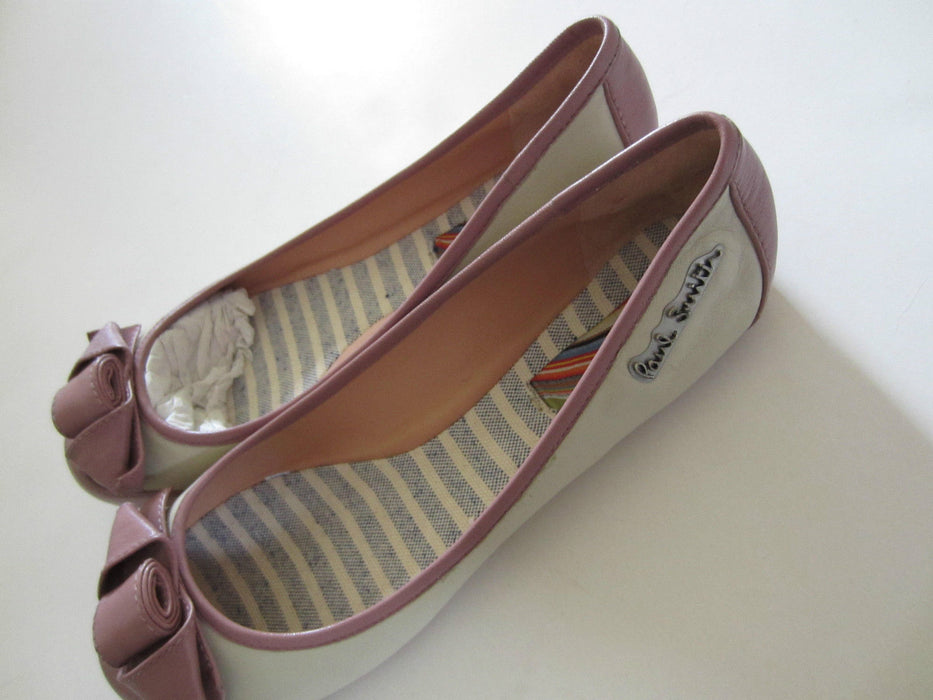 Paul Smith Shoes  Pink Leather Bow Women flat Shoes