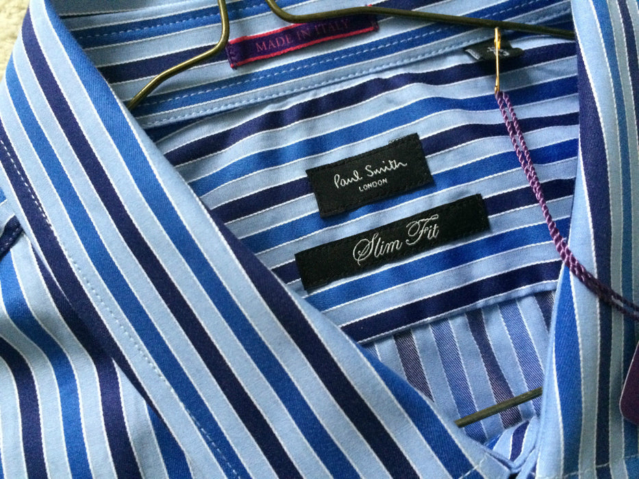 Paul Smith Shirt LONDON LS Shirt SLIM fit Size 17 / 43  p2p 22.5"