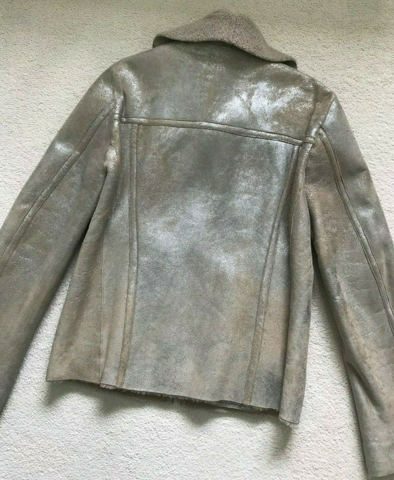 Paul Smith Jacket  MAINLINE Metallic Shearling  LS Leather Jacket Catwalk