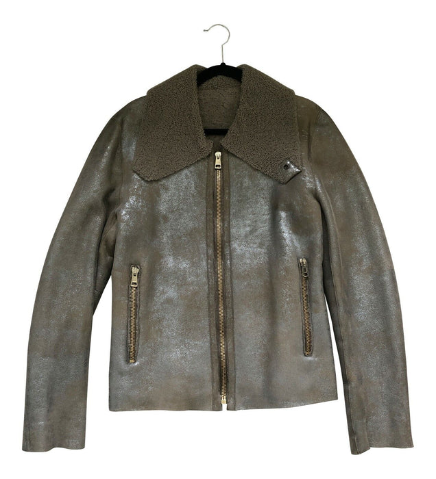 Paul Smith Jacket  MAINLINE Metallic Shearling  LS Leather Jacket Catwalk