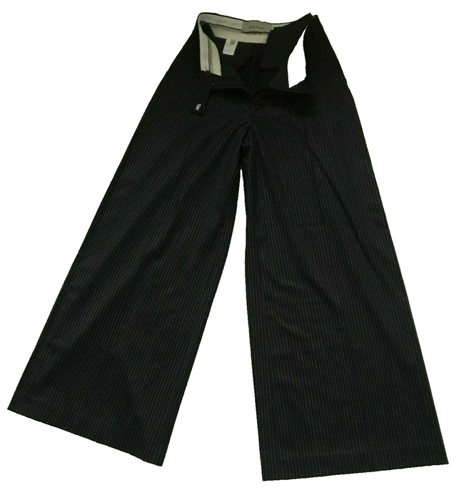 Paul Smith Trousers  Women Navy Pinstripe Culottes Trousers