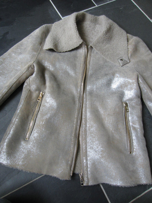 Paul Smith Jacket  MAINLINE Metallic Shearling  LS Leather Jacket Catwalk