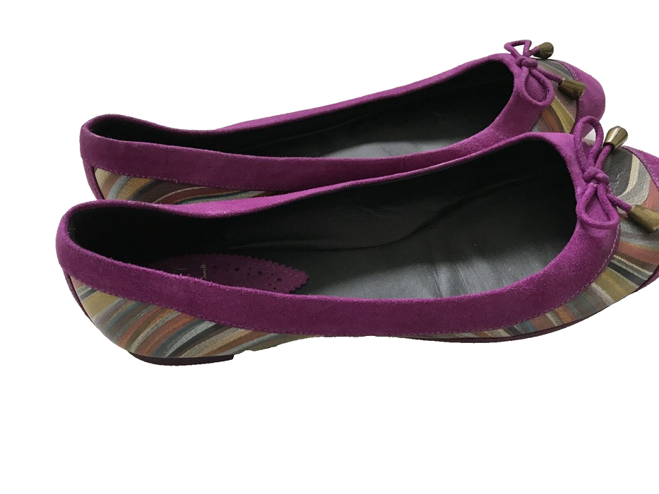 Paul Smith shoes RARE Swirl Leather insert Women flat Shoes Size  UK 4 EU 37